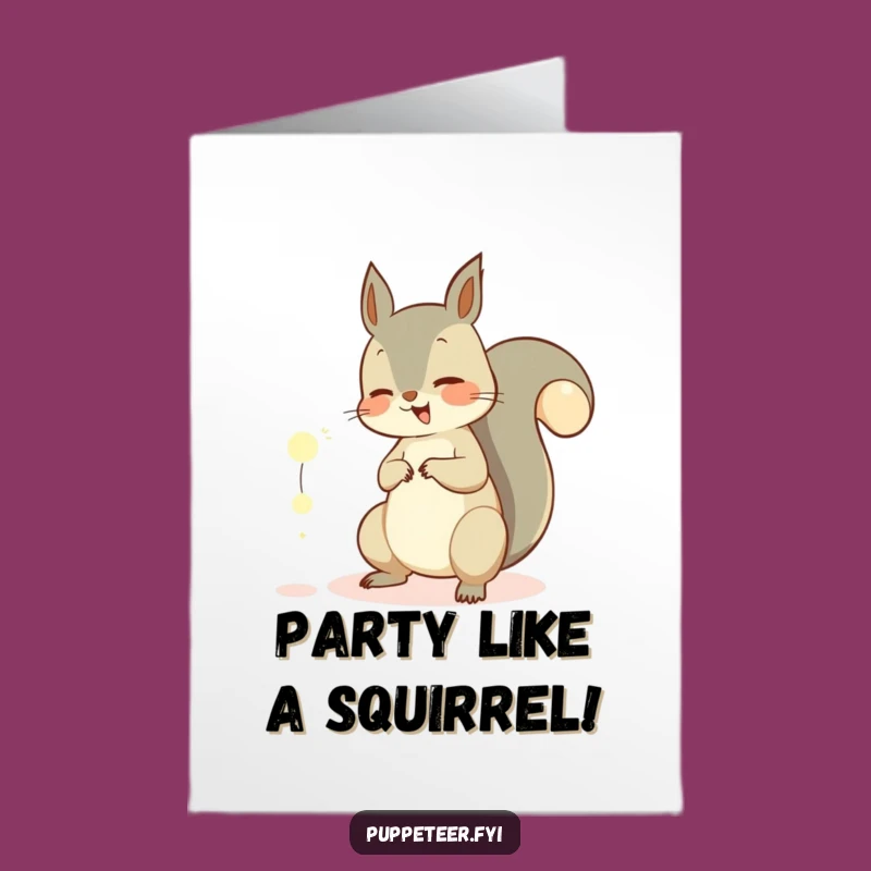Free Printable Birthday Card: Giggling Squirrel Orb Magic - Funny Downloadable Gift