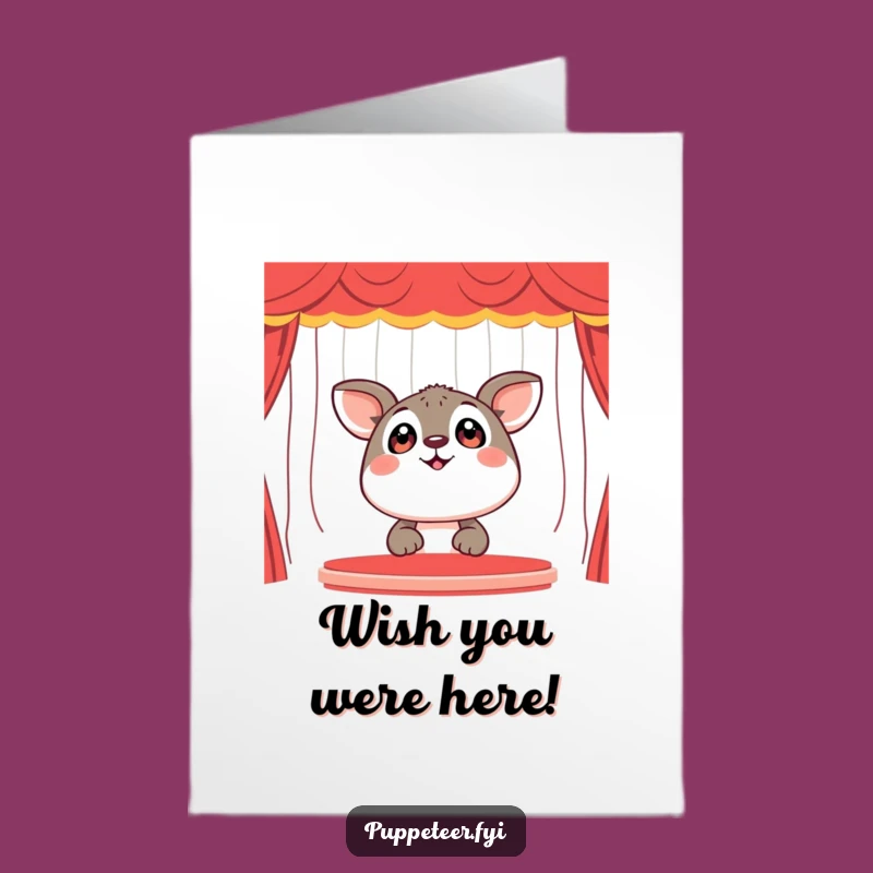 Free Printable Birthday Card: Happy Animal Puppet Show Funny Downloadable Gift