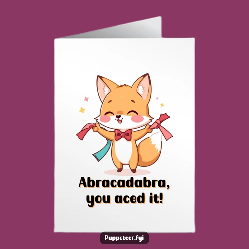 Free Printable Fox Congrats Card: Miraculous Achievement! Funny Downloadable Greeting for Your Success