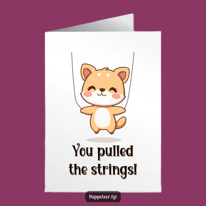Free Printable Congrats Card: Animal Puppet Show Funny Downloadable Gift