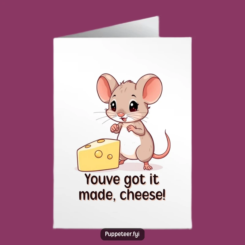 Free Printable Mouse Cheese Congrats Card - Celebrate with Cleverness!