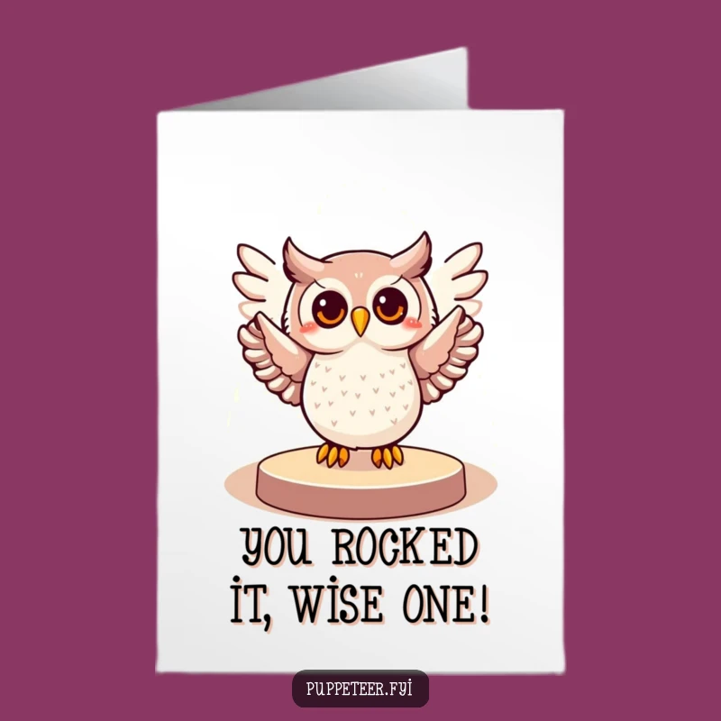 Free Printable Congratulations Card: Grand Owl Star - Funny Downloadable Gift
