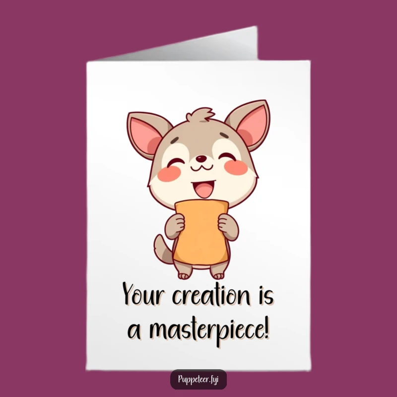 Free Printable Congrats Card: Proud Animal Puppet Maker Funny Downloadable Gift