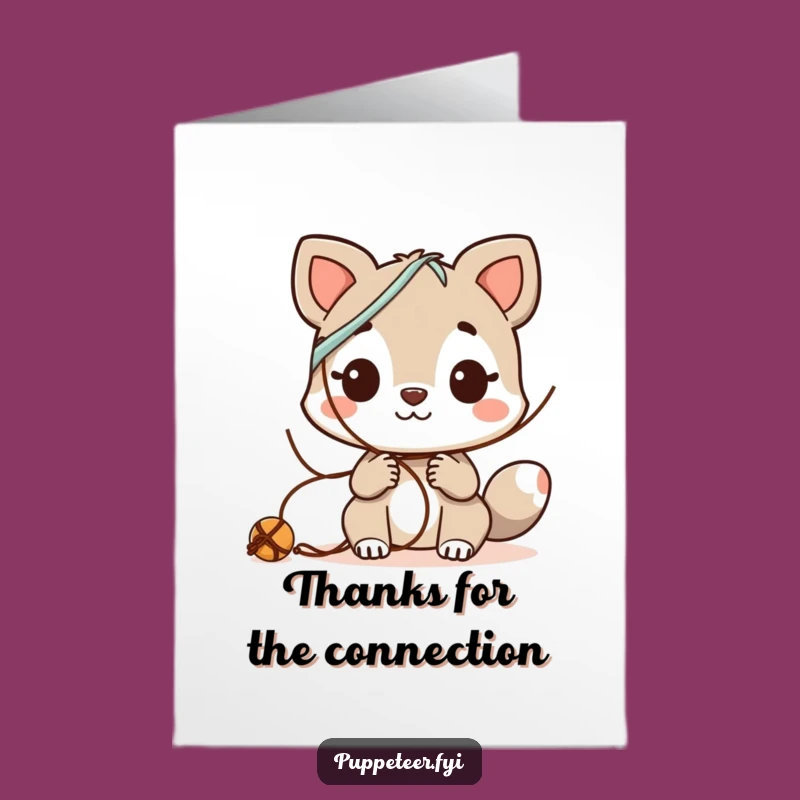 Free Printable Thank You Card: Inventive Animal, String Magic, Humorous Gift