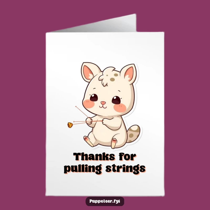 Free Printable Thank You Card: Whimsical Animal Puppet Creator, Instant Download Gift