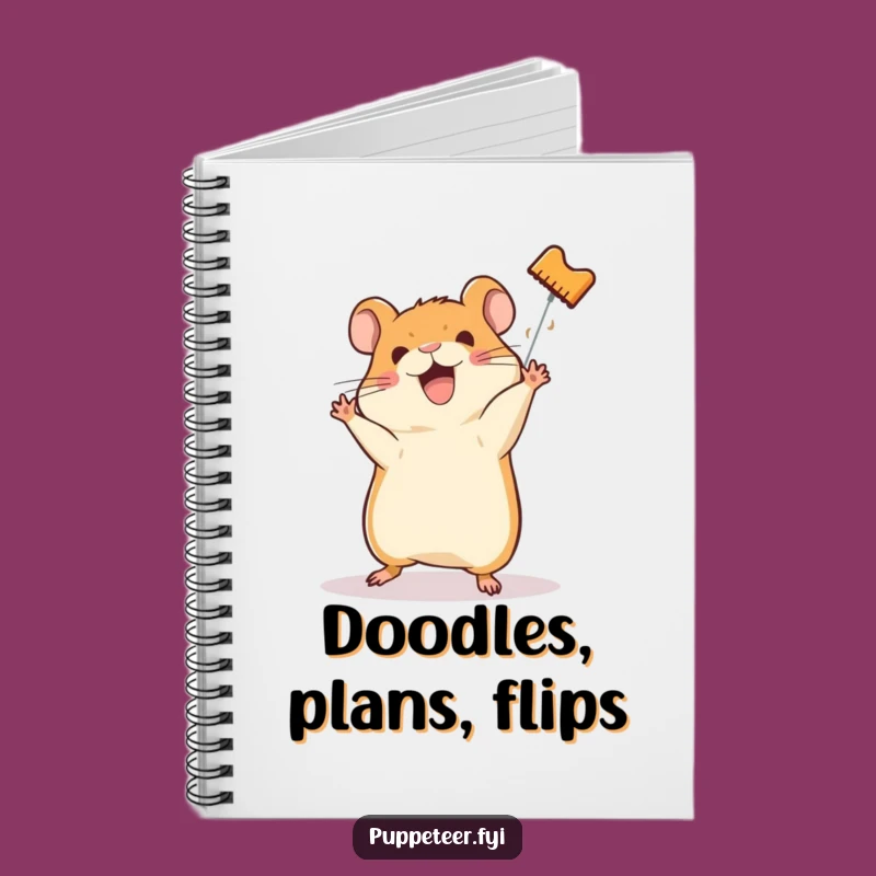 Funny Hamster Puppet Notebook: Happy Acrobat Journal Gift