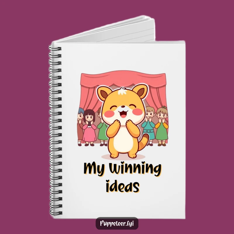 Funny Animal Encore Notebook - Joyful Bowing Puppet Audience Journal Gift