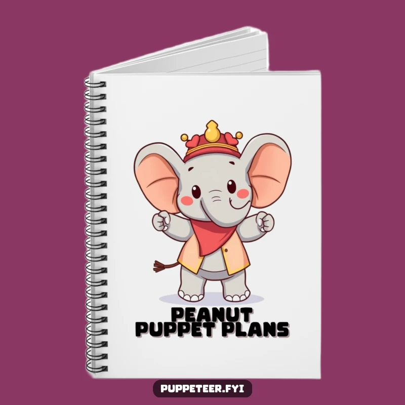 Funny Elephant Puppet Master Notebook: Jot Down Laughs Proudly