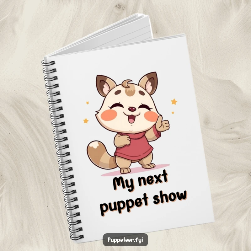 Funny Notebook: A giggling animal animates a puppet in a funny, silly dance, perfect for jotting down hilarious notes.