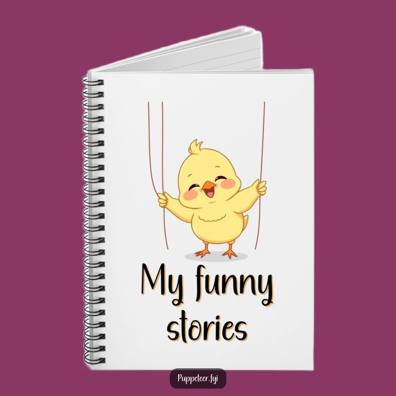 Funny Giggling Chick Puppet Notebook: Enthusiastic Performer Journal for Joyful Ideas