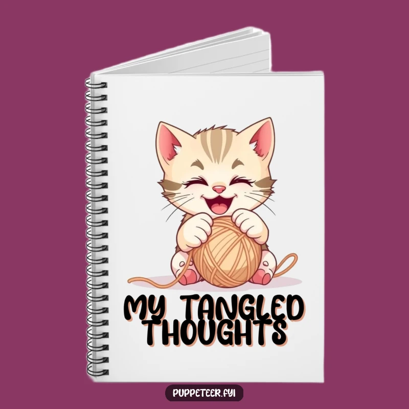 Funny Kitten Yarn Controller Notebook: Jot Down Ideas with Playful Paws, Gift