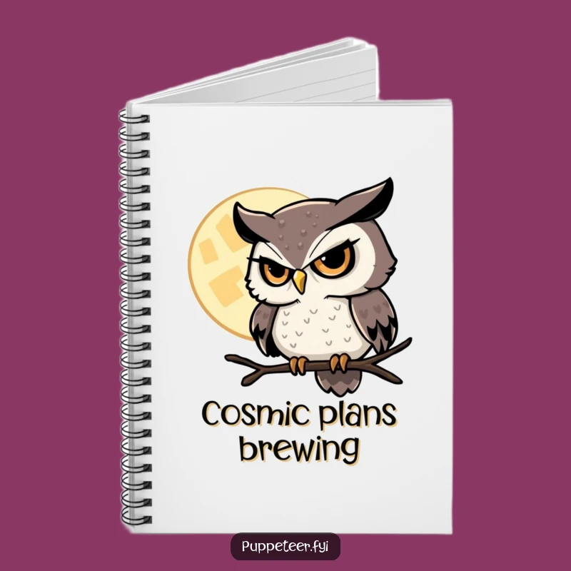 Funny Owl Notebook: Journal for Moon Lovers, Magical and Stylish Gift