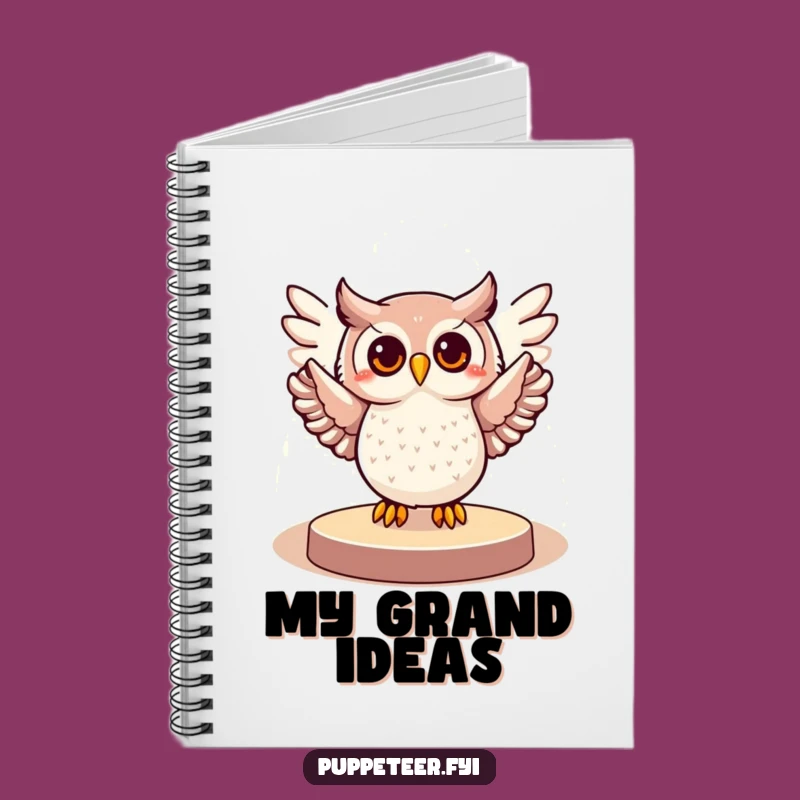 Funny Owl Spotlight Notebook - Cheerful Journal for Creative Ideas
