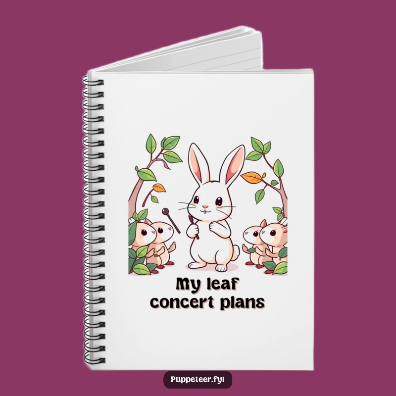 Funny Rabbit Leaf Puppets Notebook: Hilarious Journal for Nature Notes
