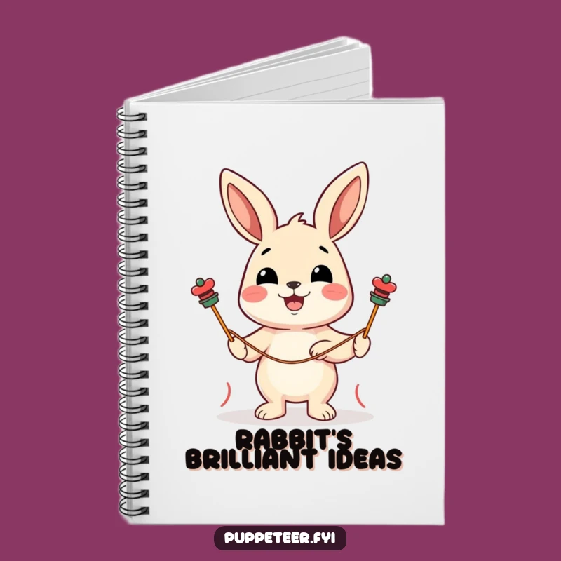Funny Rabbit Puppet Show Notebook: Capture Your Ideas