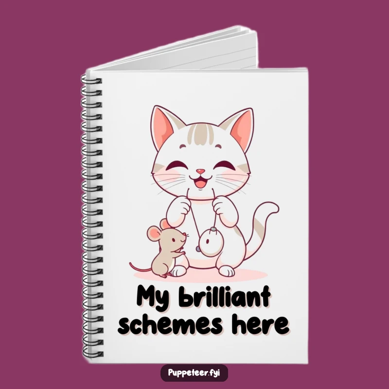 Funny Cat Strings Notebook - Playful Feline Journal, Hilarious Stationery Gift