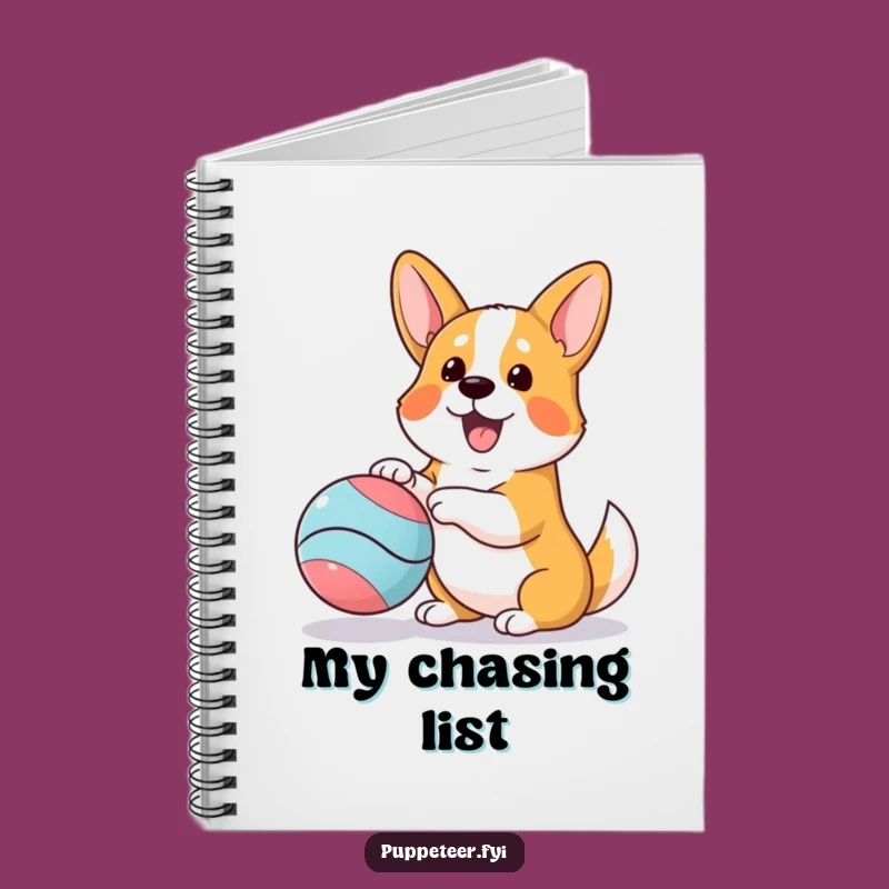 Funny Corgi Ball Puppet Notebook: Jot Down Playful Ideas