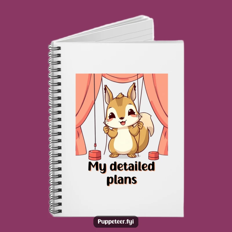 Funny Squirrel Puppeteer Notebook: Capture Focused Ideas with Precision