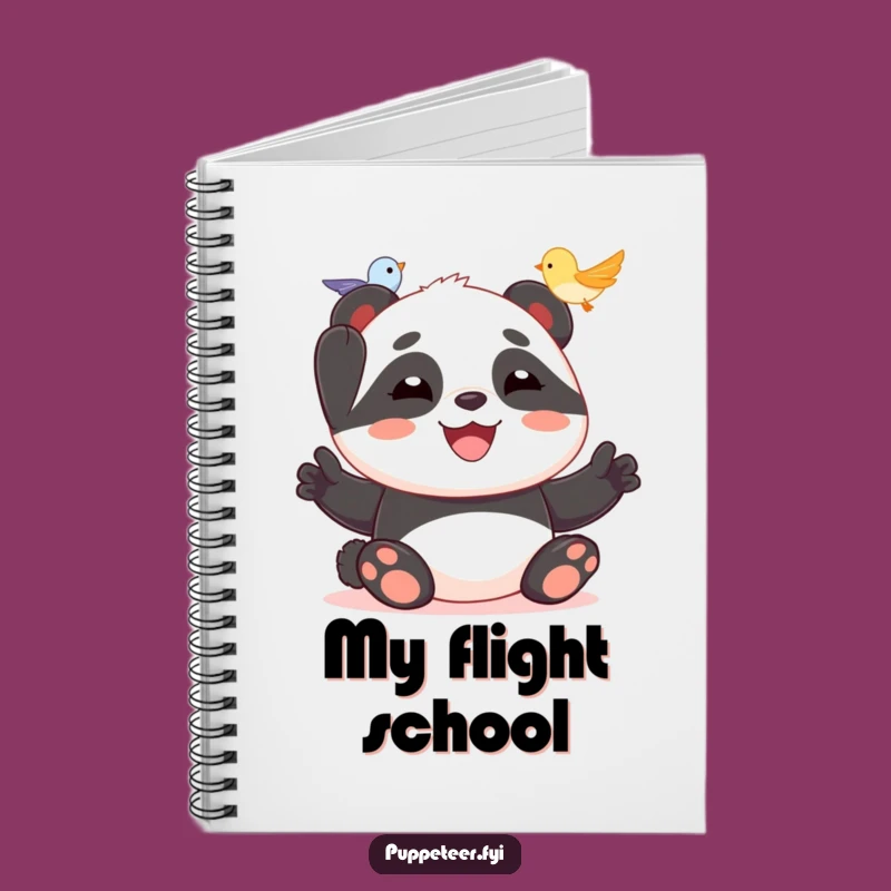 Funny Panda Bird Puppet Notebook: Jot Down Happy Thoughts