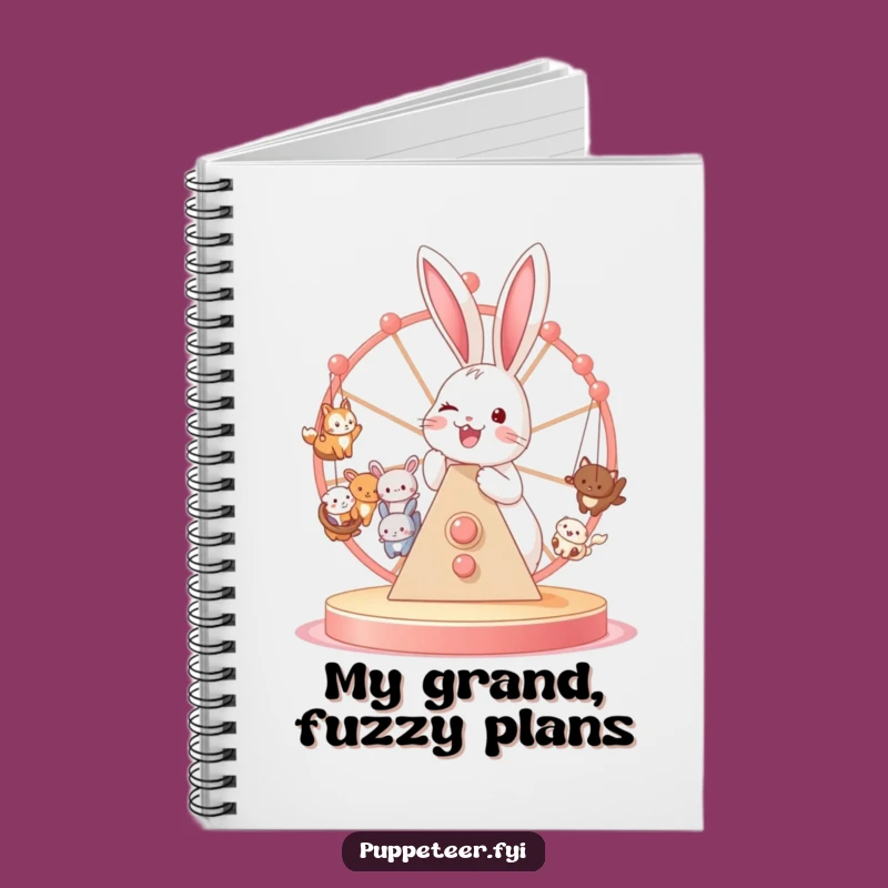 Funny Bunny Ferris Wheel Notebook: Joyful Journaling Puppet Gift