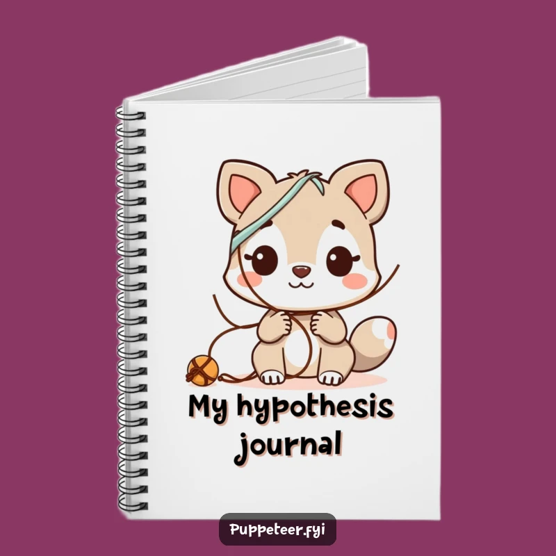 Funny Animal Tinkerer Notebook - Curious String Experiments Journal Gift
