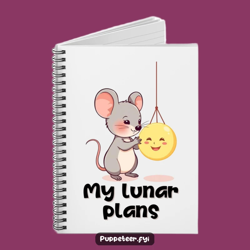 Funny Mouse Moon Puppet Notebook: Jot Your Funny Ideas Down