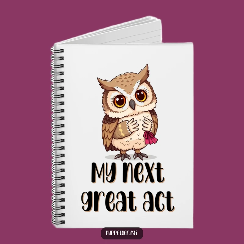 Funny Owl and Puppet Bow Notebook: Write Your Own Story