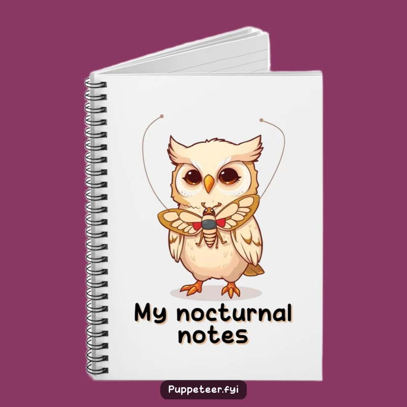 Funny Owl Moth Puppet Notebook: Capture Whimsical Ideas and Dreams