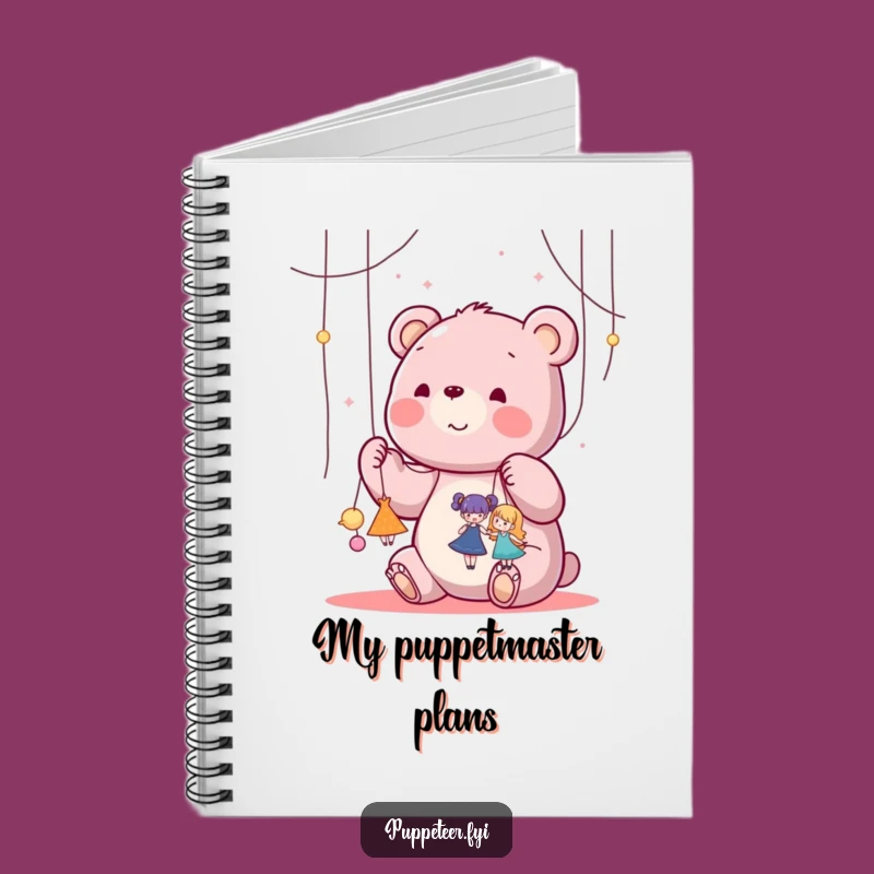 Funny Puppet Master Bear Notebook - Plan Your Next Move!