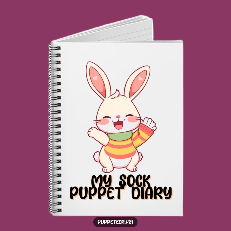 Funny Rabbit Sock Puppet Notebook: Jot Down Happy Thoughts, A Cheerful Funny Gift!