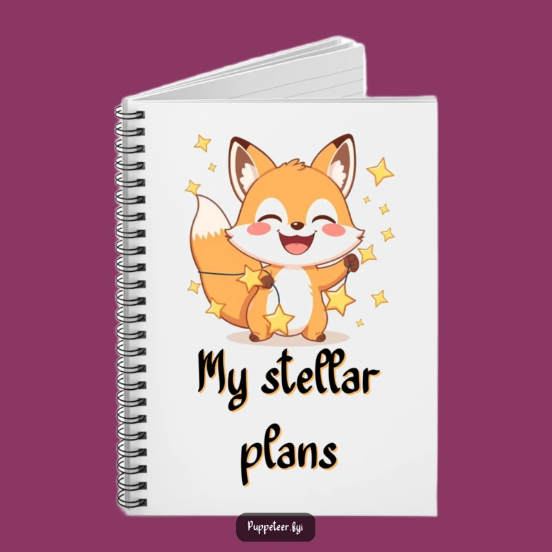 Funny Fox Star Manipulator Notebook: Celestial Ideas, Creative Star Gift