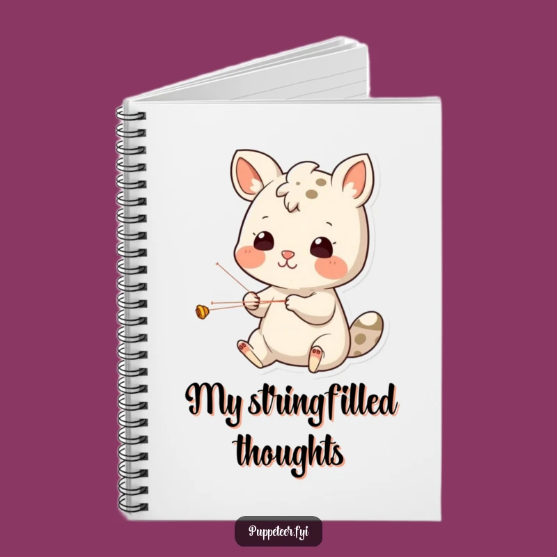 Funny Animal Puppet Master Notebook - Cheerful Focus on Strings Journal Gift