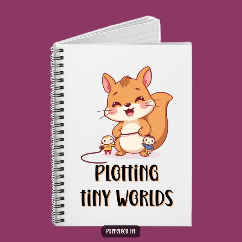 Funny Squirrel Puppet Master Notebook: Cheerful Controller Journal for Playful Ideas
