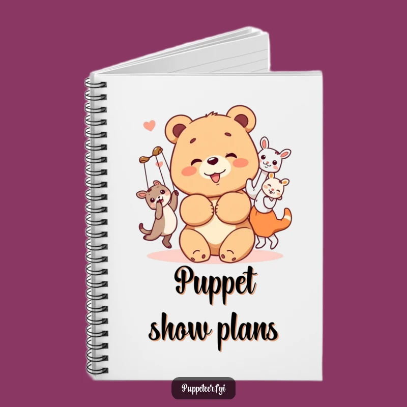 Funny Bear Cub Notebook: Puppet Show Journal - Gift Idea