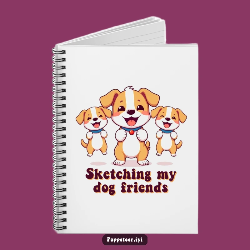 Funny Bouncy Dog Puppet Master Notebook: Jot Down Your Playful Ideas