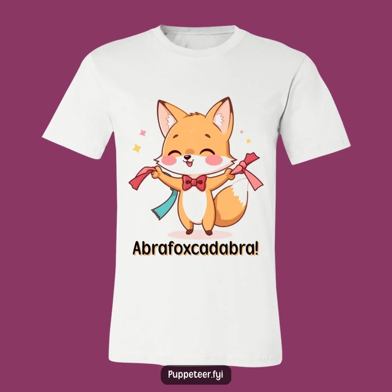 Funny Fox Magician T-Shirt: Dapper Cartoon Tee, Ideal Funny Gift