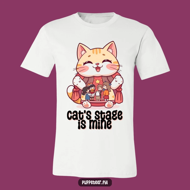 Funny Cat Puppet Show T-Shirt: Wearable Feline Fun