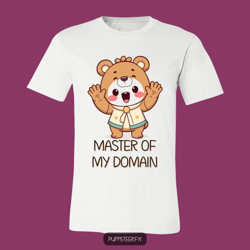 Funny Bear Puppet Master T-Shirt - Playful Control Tee, Hilarious Gift