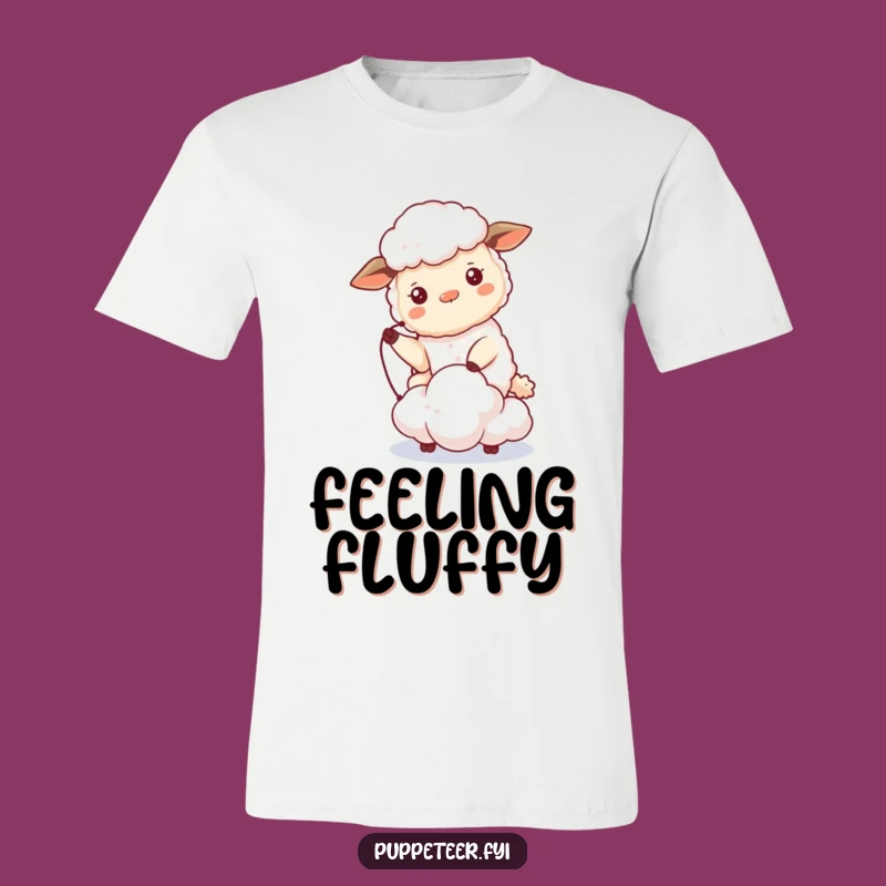 Funny Sheep Cloud T-Shirt: Beaming Sheep's Puppet Show, Hilarious Style!
