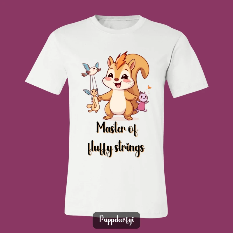 Funny Squirrel Puppet Master T-Shirt - Hilarious Comedy Animal Graphic Tee