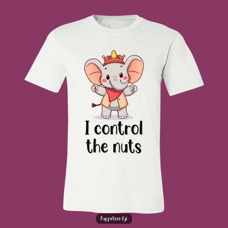 Funny Elephant Puppet Master T-Shirt: Marching Peanut Puppet, Joyful Gift