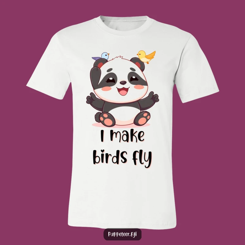 Funny Panda Bird Puppet T-Shirt: Wear Your Happiness Out Loud