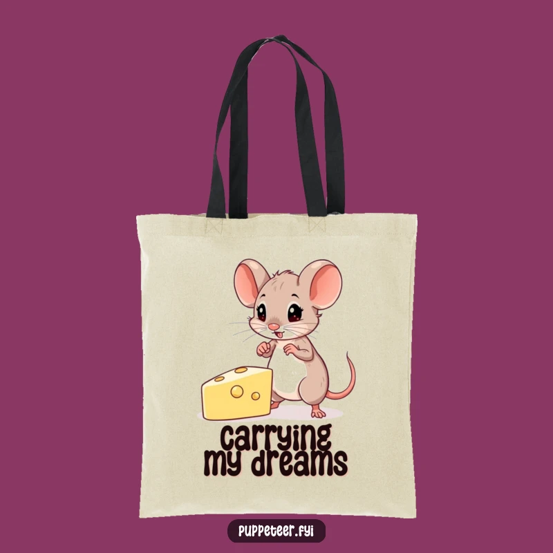 Funny Mouse Tote Bag: Cheese Puppet Fun, Skillful and Practical Gift