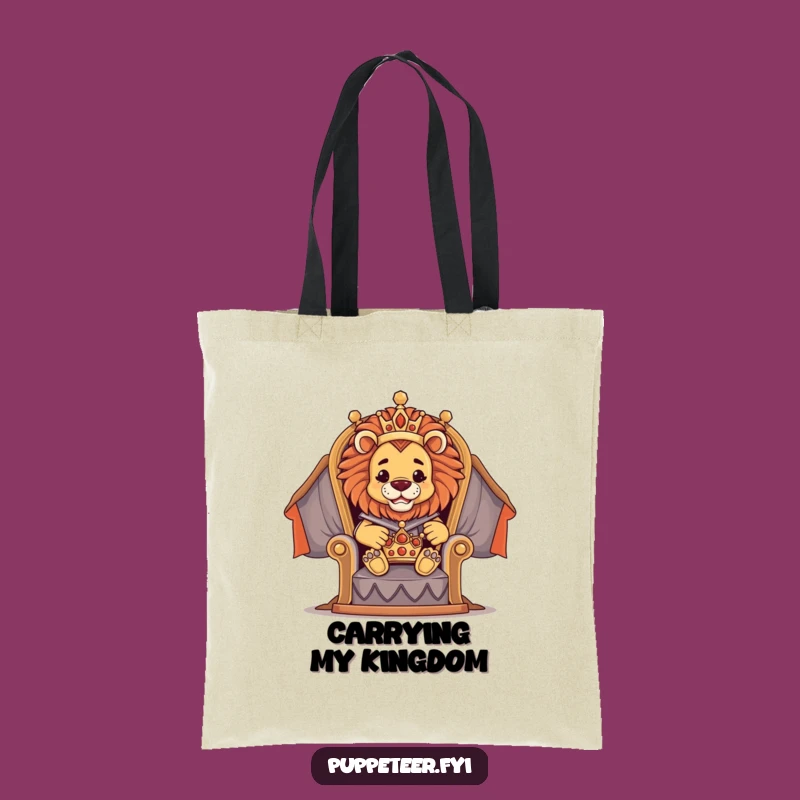 Majestic Lion Puppet Master Tote Bag: Carry Your Kingdom!
