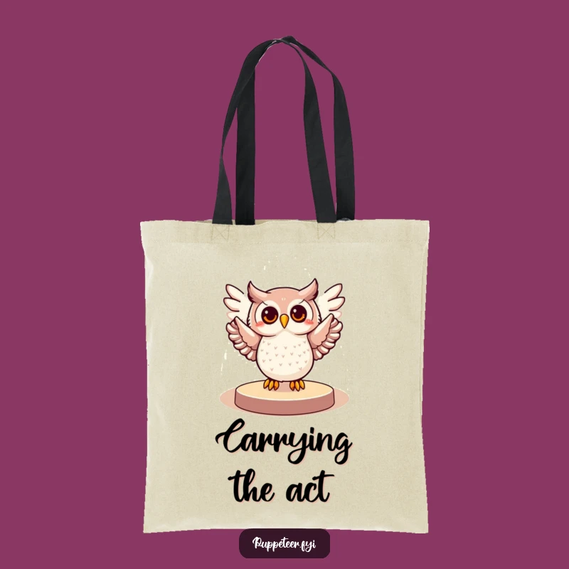 Funny Owl Spotlight Tote Bag - Cheerful Bird Accessory for Daily Laughs