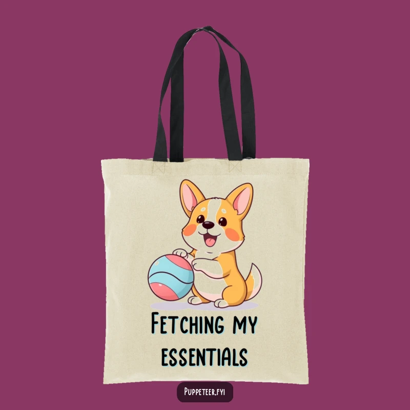 Funny Corgi Ball Puppet Tote Bag: Carry Fun Everywhere You Go