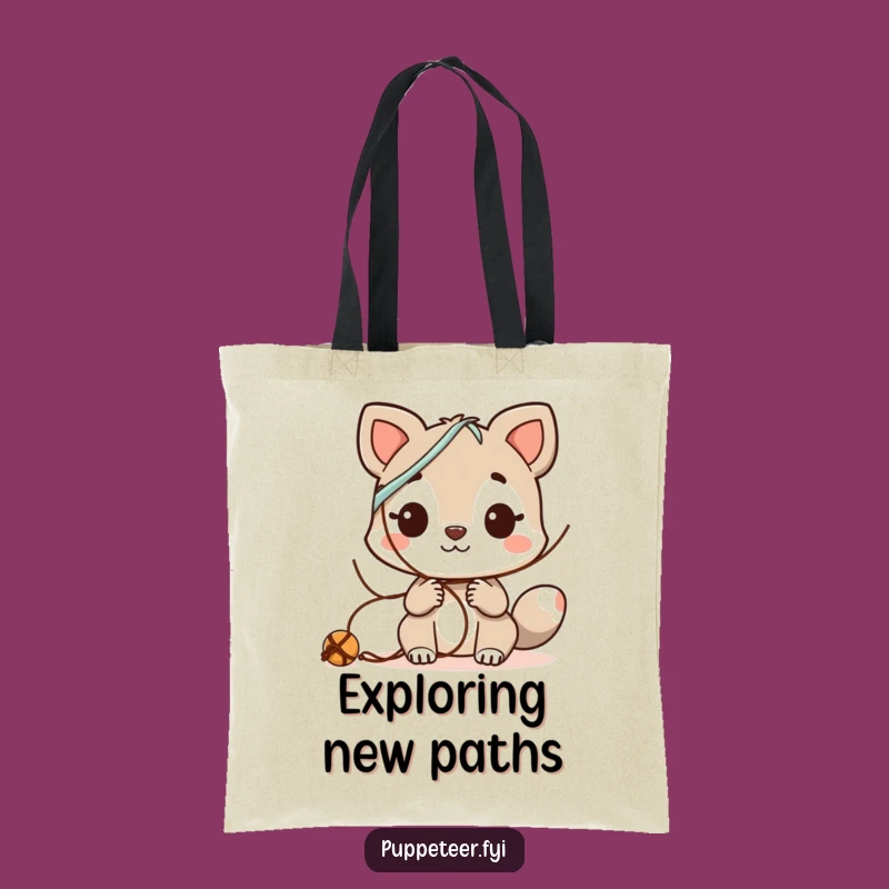 Funny Animal Inventor Tote Bag - Curious String Experiments Accessory
