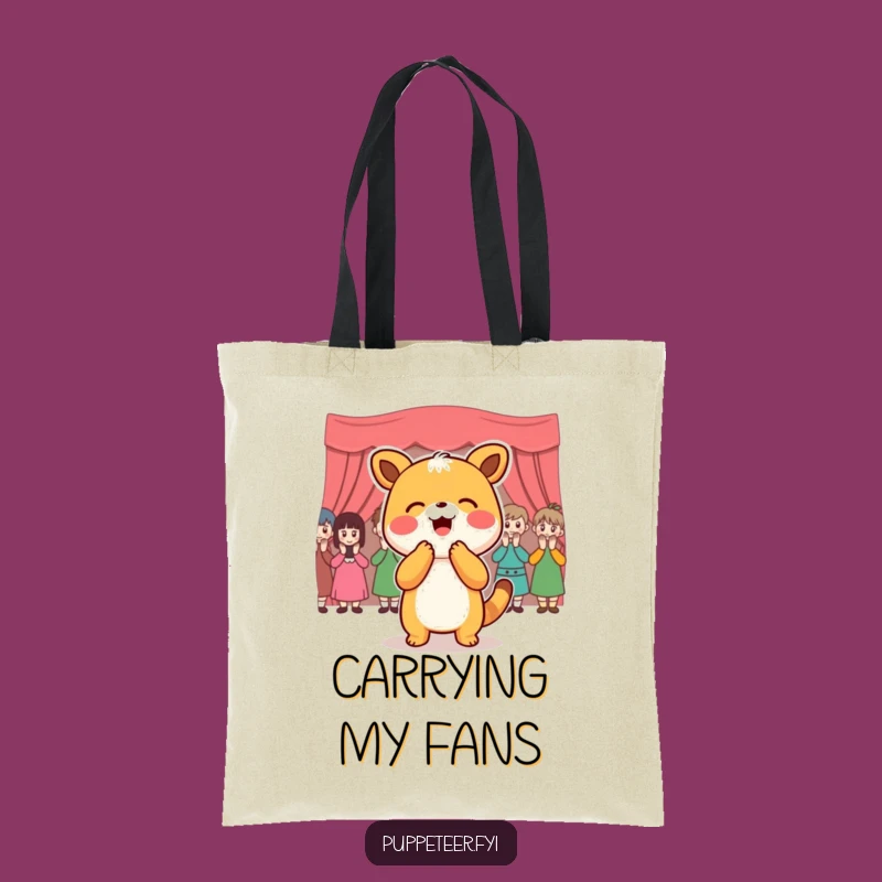 Funny Animal Star Tote Bag - Joyful Bowing with Puppet Audience Accessory
