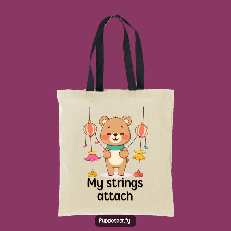 Funny Bear Puppet Show Tote Bag: Carry Your Fun with Style