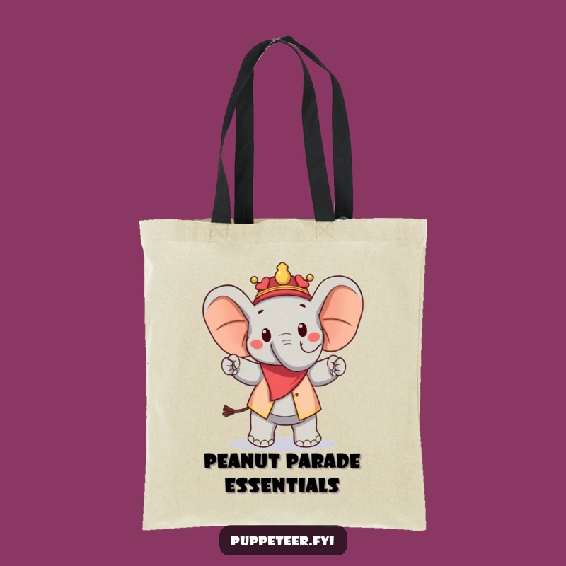 Funny Elephant Puppet Master Tote Bag: Carry Your Laughs Proudly
